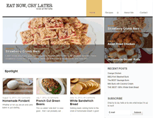 Tablet Screenshot of eatnowcrylater.com
